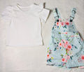 Mint Blossom Suspender Shorts Set