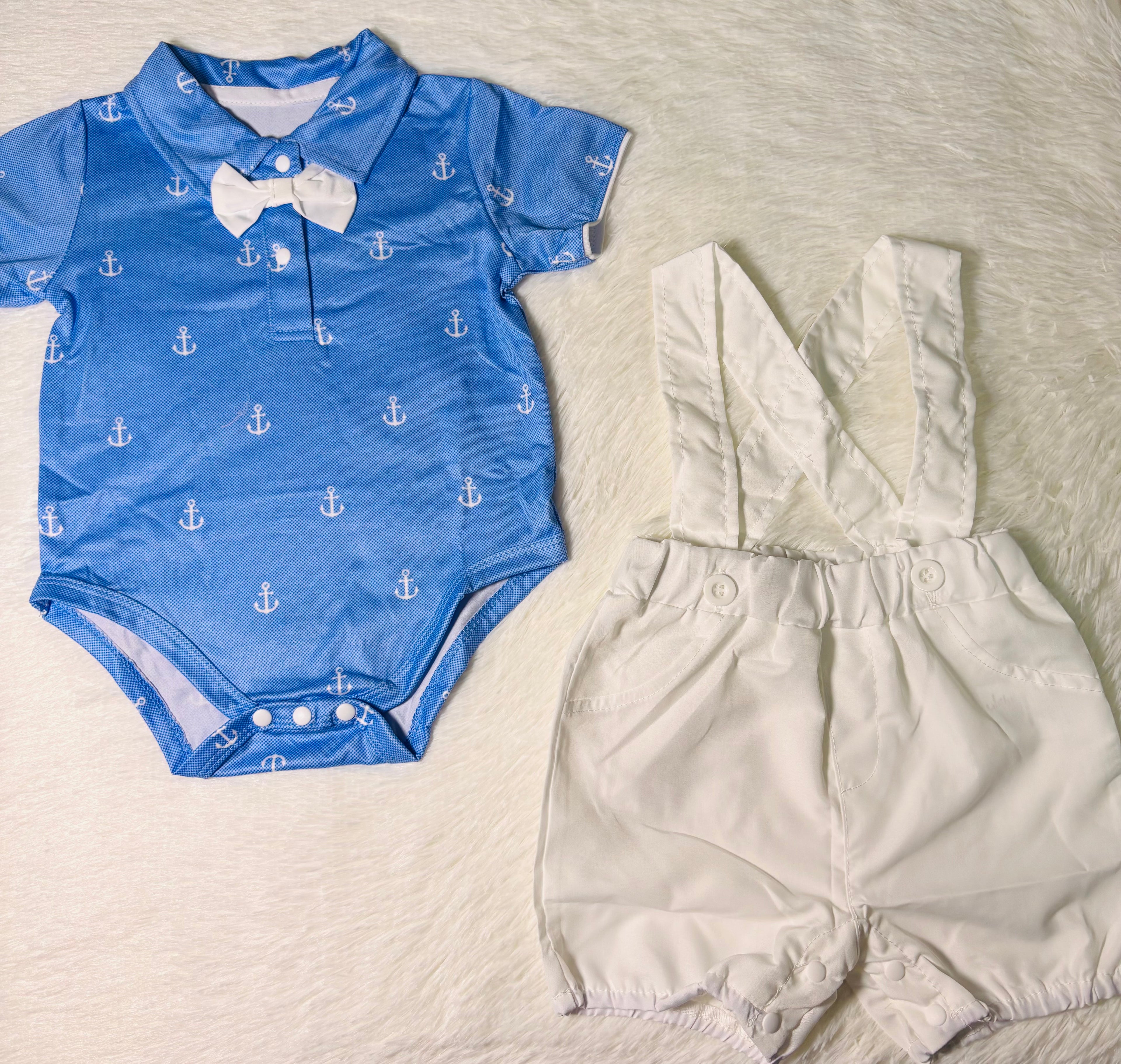 Anchor Baby Suspender 2-Piece Set